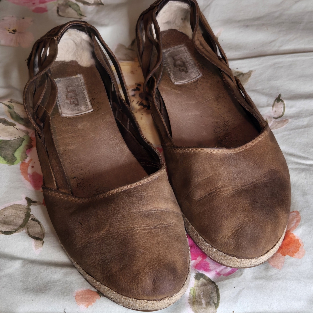 UGG Brown Espadrille Flats